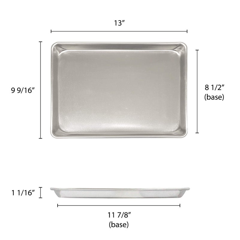 Thunder Group Excellante 9 1/2" X 13" Quarter Size Aluminum Sheet Pan, Comes In Each - Image 2